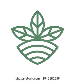 Leaf Landscape Logo Vector Template