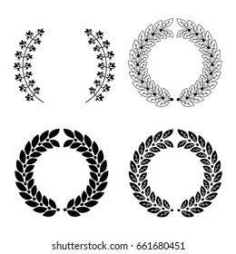 Leaf  laurel set vector design
