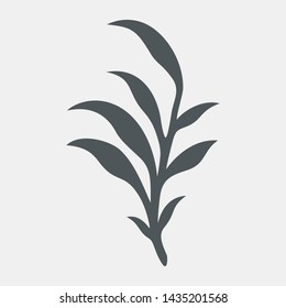 Leaf leaves botanic elements vector illustration cut