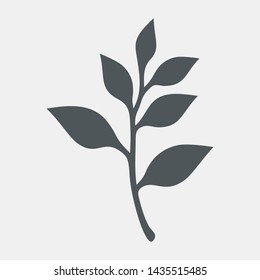 Leaf leaves botanic elements vector illustration cut