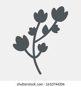 Leaf leaves botanic flowers elements vector illustration cut