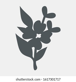 Leaf leaves botanic flowers elements vector illustration cut