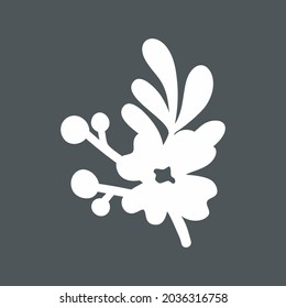 Leaf leaves botanic flowers elements vector illustration cut