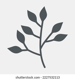 Leaf leaves botanic flowers elements vector illustration cut