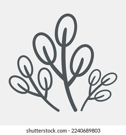Leaf leaves botanic flowers elements vector illustration cut