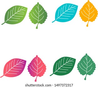 Leaf leaves color gradient purple blue interior illustration vector nature green simple modern