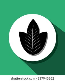 Leaf and leaves ecology graphic design, vector illustration eps10