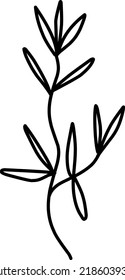 Leaf, Leaves, Foliage, Hand-drawn doodles illustration.
Line art
