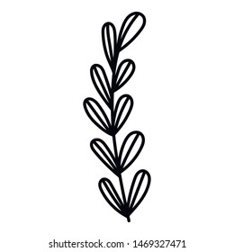 Leaf, leaves, herbs. Decorative items for greeting cards, scrapbooking, wedding or anniversary. Illustration isolated on white background.