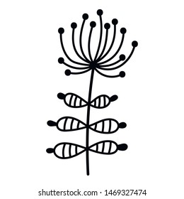 Leaf, leaves, herbs. Decorative items for greeting cards, scrapbooking, wedding or anniversary. Illustration isolated on white background.