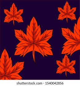 The leaf and leaves logo design for poster design wallpaper special on autumn Thanksgiving day