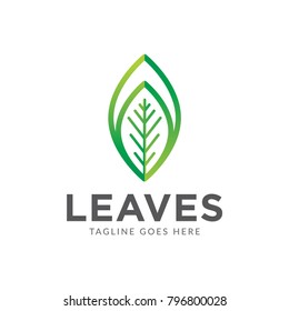 leaf leaves logo icon vector template