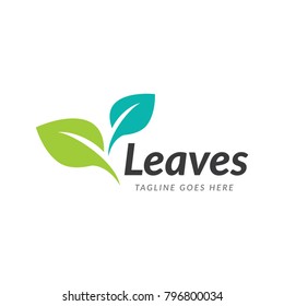 leaf leaves logo icon vector template