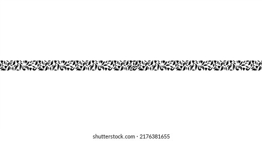 Leaf, Leaves, Organic, Floral Motifs Pattern for Ornate, Decoration or Graphic Design Element. Vector Illustration