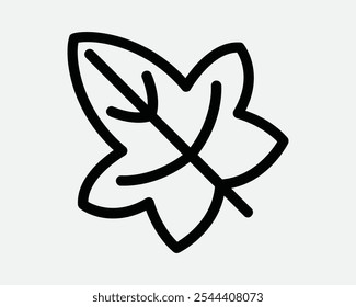 Leaf Leaves Plant Garden Nature Fall Autumn Natural Landscape Environment Green Botanical Foliage Icon Sign Shape Line Outline Black White Vector