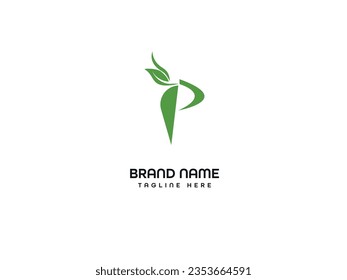 diseño del logotipo de negocios de letras de hoja