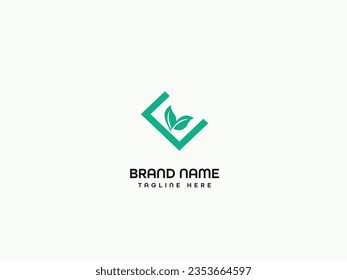 diseño del logotipo de negocios de letras de hoja