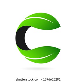 leaf letter c logo symbol