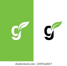 Creative Modern Initial Letter G Logo. Weißes Logo auf grünem Hintergrund. Für Firmenlogos geeignet. Flaches Vectorlogo-Design-Vorlagenelement.