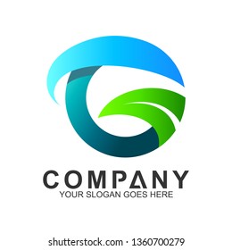 leaf letter g logo,health care, nature icon