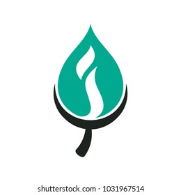 Leaf Letter i Initial Logo Design