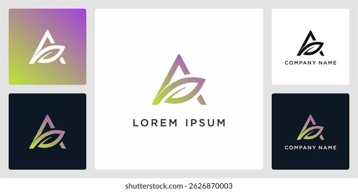 Hoja con el logotipo de la letra A