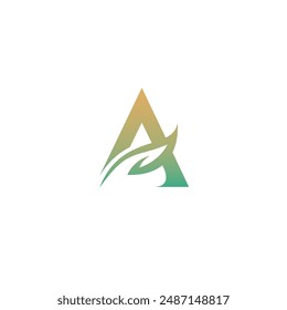 Leaf Letter A Logo Design. Leaf Symbol A Initial