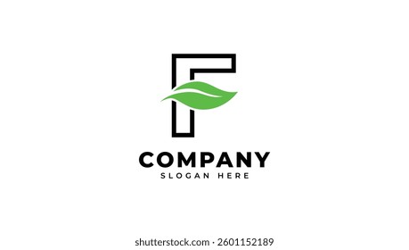 Leaf with letter logo vector icon illustration.