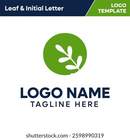 Leaf Letter O Natural Environment Green Logo Template	