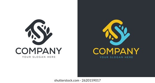 Letra de hoja S logo concepto de Vector