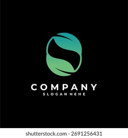 Leaf letter S vector logo
