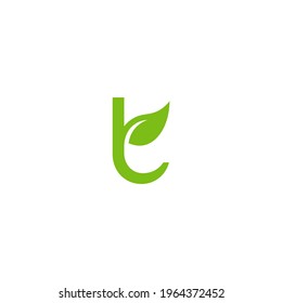 Leaf Letter T Vector Logo Template