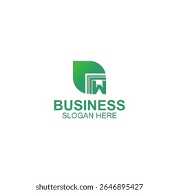 leaf letter w logo design for company or herbal product with creative vector illustration