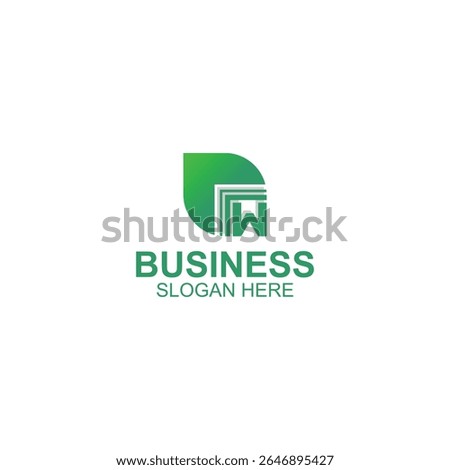 leaf letter w logo design for company or herbal product with creative vector illustration