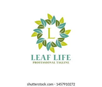 Leaf Life Logo Design Template