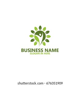 Leaf Life Logo Template Design