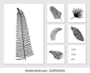 Leaf line art Hand drawn. Illustration about Leaf line art.