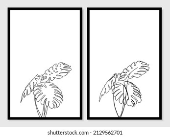 Dibujo de la línea de la hoja Mano. Ilustración sobre el arte de la línea de la hoja.