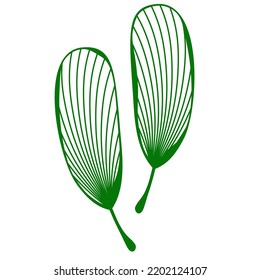 Leaf Line Art Icon for Backgroun, Logo, Or Decoration. A simple flat vector design.