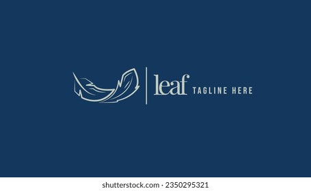 leaf line art logo icon for beauty and spa bussines