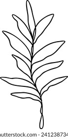 Leaf Line Art | Minimalist Botanical Plant Graphic