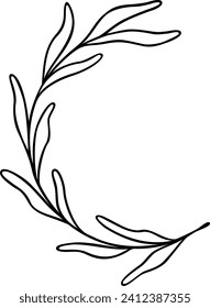 Leaf Line Art | Minimalist Botanical Plant Graphic