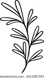 Leaf Line Art | Minimalist Botanical Plant Graphic