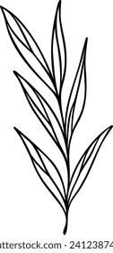 Leaf Line Art | Minimalist Botanical Plant Graphic