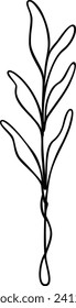 Leaf Line Art | Minimalist Botanical Plant Graphic