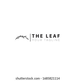 leaf line art simple logo design