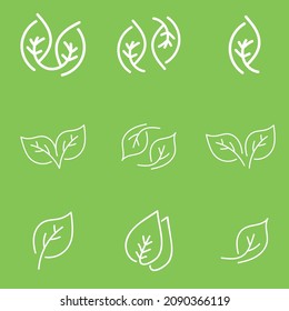 leaf line art vector sets icon sets vector template