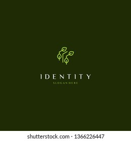 Leaf Line Ecology Creative Business Logo Design