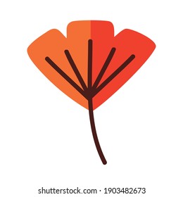 línea de hoja y icono de estilo de relleno diseño aislado del tema floral vegetal Vector ilustración