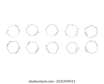 Leaf Line Frame Element Set 